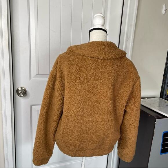 Bagatelle NEW faux shearling fuzzy teddy bear brown camel coat size medium - Picture 2 of 6